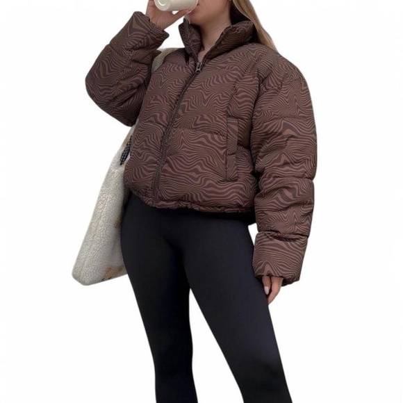 ✰ short brown puffer jacket from h&m ✰ - Picture 1 of 5